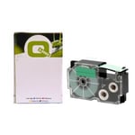 Q-Nomic Casio XR-18GN cinta negra sobre verde de 18 mm | QNXR18GN