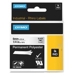 Dymo 1805440 cinta poliéster permanente negro sobre transparente 6mm | 1805440