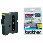 Brother TX-651 Cinta negra sobre amarillo 24mm | BROTX-651