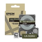Epson LK-5QWJ cinta mate blanca sobre caqui 18mm | EPSC53S672089