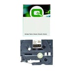 Q-Nomic TZe-R334 Cinta dorada sobre negra de 12 mm | QNTZE-R334