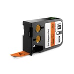 Dymo XTL 1868767 cinta vinilo negro sobre naranja 19mm | DYM1868767