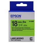 Epson LK-5GBF Cinta negro sobre verde fluorescente 18mm (C53S655005) | EPSLK-5GBF