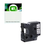 Q-Nomic 45811 (S0720910) cinta poliéster blanco sobre negro 19mm | QNS0720910