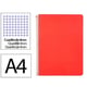 Cuaderno Espiral Folio | Cuadrícula 4mm | 90g | Tapa Dura | rojo