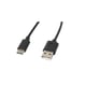 Cable USB 2.0 Tipo C negro | 1,8 metros