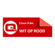 Q-Nomic TZe-435 cinta 12mm texto blanco sobre rojo (8M) | QNTZe-435