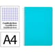 Cuaderno Espiral Folio | Cuadrícula 4mm | 90g | Tapa Dura | celeste