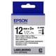 Epson LK-4WBH Cinta negro sobre blanco resistente al calor 12mm (C53S654025) | EPSLK-4WBH