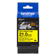 Brother HSe-651E cinta de tubo termocontraíble negro sobre amarillo 21 mm | BROHSE651E