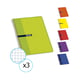 Pack x3: Libreta Enri A7 | 48H | Cuadrícula 4mm |Tapa Blanda | 60gr