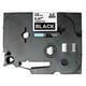 Q-Nomic TZe-345 cinta 18mm texto blanco sobre negro (8M) | QNTZe-345