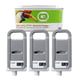 Q-Nomic PFI-703BK XL Pack ahorro 3 cartuchos negro | QNB-PFI-303BK