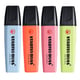 Pack subrayadores Stabilo | Colores Pastel | 4 unidades (coral, rosa cerezo, azul nublado, lima)