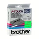 Cinta Brother TX-D31 texto negro sobre verde neón 12mm | BROTXD31