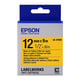 Epson LK-4YBW Cinta negro sobre amarillo extra fijación 12mm (C53S654014) | EPSLK-4YBW