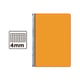 Cuaderno Espiral Folio | 80H | Cuadrícula 4mm | Tapa Blanda| 60gr | Naranja