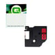 Q-Nomic 40917 (S0720720) cinta plástica negro sobre rojo 9mm | QN40917