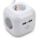 Nedis regleta con 4 enchufes y USB color blanco (1,5 metros)