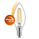 Philips bombilla LED E14 vela filamento regulable luz cálida 3.4W