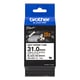 Brother HSe-261E cinta de tubo termocontraíble negro sobre blanco 31 mm | BROHSE261E