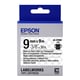 Epson LK-3TBW cinta negro sobre transparente extra fijación 9mm (C53S653006) | EPSLK-3TBW