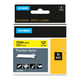 Dymo 18490 (S0718080) nylon flexible negro sobre amarillo 12mm | 18490