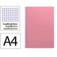 Cuaderno Espiral Folio | Cuadrícula 4mm | 75g | Tapa Blanda | Rosa