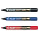 Pack Rotuladores permanentes Pilot SCA-400 | Punta biselada 4mm | Negro, Azul, Rojo