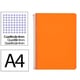 Cuaderno Espiral Folio | Cuadrícula 4mm | 90g | Tapa Dura | naranja