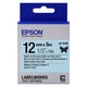Epson LK-4LBK cinta satinada negro sobre azul claro 12mm (C53S654032) | EPSLK-4LBK