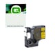 Q-Nomic 18490 (S0718080) nylon flexible negro sobre amarillo 12mm | QNS0718080
