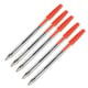 PACK x5: Bolígrafo Rojo | Transparente | 0.7mm