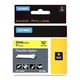 Dymo 1734525 IND Rhino cinta nylon flexible negro sobre amarillo 24 mm | 1734525