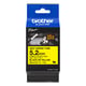 Brother HSe-611E cinta de tubo termocontraíble negro sobre amarillo 6 mm | BROHSE611E