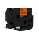 Q-Nomic TZe-B51 cinta 24mm texto negro sobre naranja fluorescente (5M) | QNTZe-B51