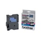 Cinta Brother TX-221 texto negro sobre blanco 9mm | BROTX221