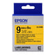 Epson LK-3YBW cinta extra adhesiva negro sobre amarillo 9mm (C53S653005) | EPSLK-3YBW