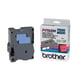 Cinta Brother TX-451 texto negro sobre rojo 24mm | BROTX451