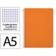 Cuaderno Espiral Cuarto | Cuadrícula 4mm | 90g | Tapa Dura | Naranja