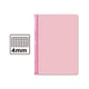 Cuaderno Espiral Folio | 80H | Cuadrícula 4mm | Tapa Blanda| 60gr | Rosa