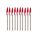 Pack 10x Bolígrafo BIC Cristal Rojo | Transparente | 0.4mm