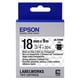 Epson LK-5TBW Cinta negro sobre transparente extra fijación 18mm (C53S655011) | EPSLK-5TBW