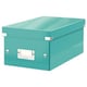 Leitz 6042 WOW Caja de Almacenamiento DVDs Turquesa Metalizado | Para 20 DVDs