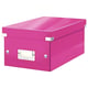Leitz 6042 WOW Caja de Almacenamiento DVDs Rosa Metalizado | Para 20 DVDs