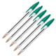 PACK x5: Bolígrafo BIC Cristal Verde | Transparente | 0.4mm