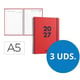 Pack 3 Agendas 2027 A5 espiral día vista | Rojas
