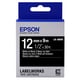 Epson LK-4BWV Cinta brillante blanco sobre negro 12mm (C53S654009) | EPSLK-4BWV