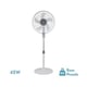 Ventilador De Pie | 43 cm | Blanco/gris