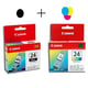 Canon Pack cartuchos BCI-24 (negro) + BCI-24 (tri-color) | CANB-BCI24B24C